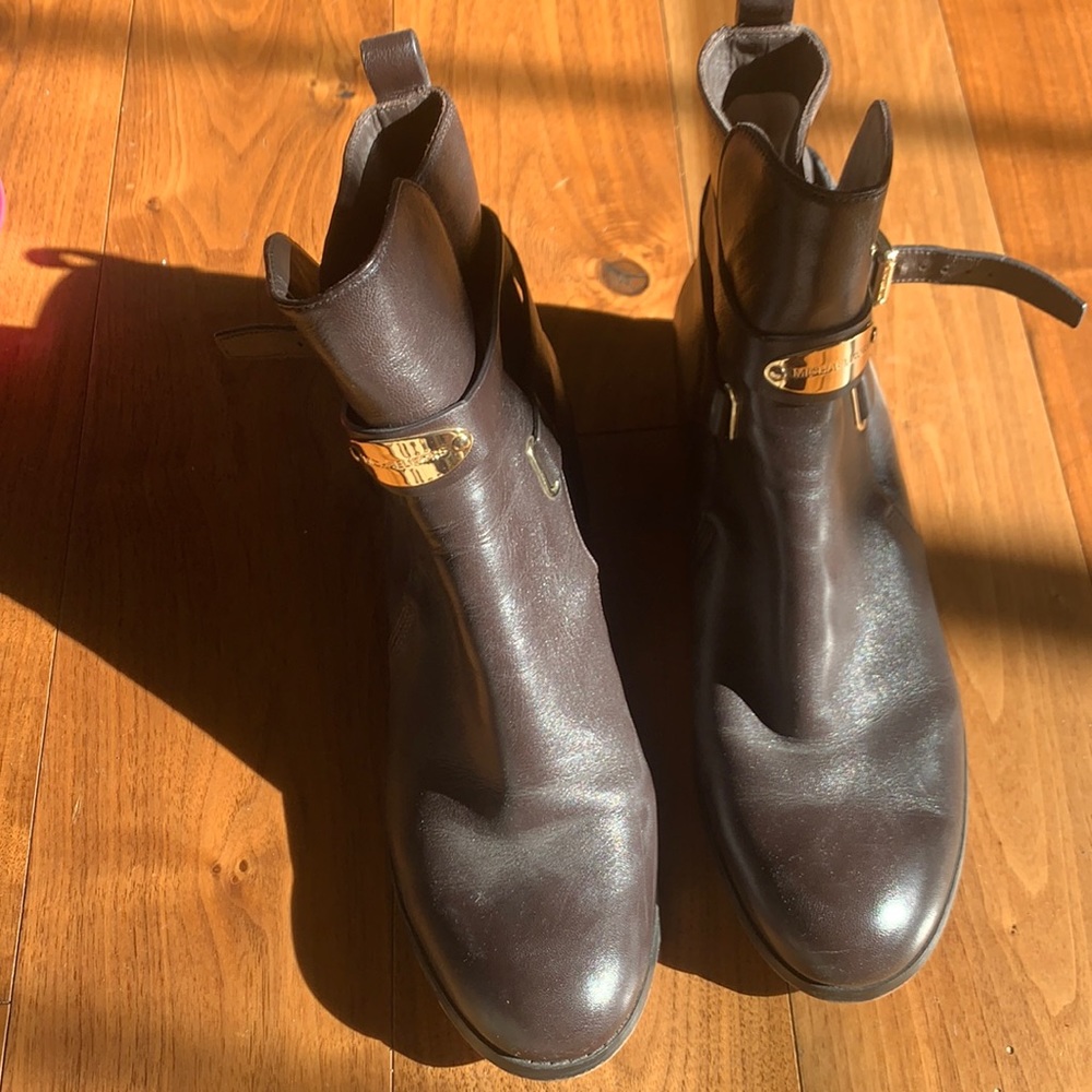 Michale Kors Brown Leather Boots